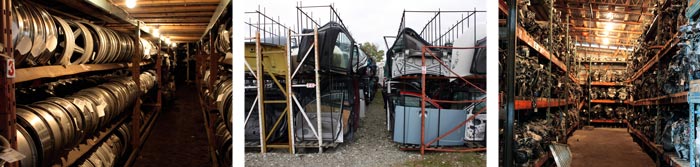 Pièces d'autos - Entreposage